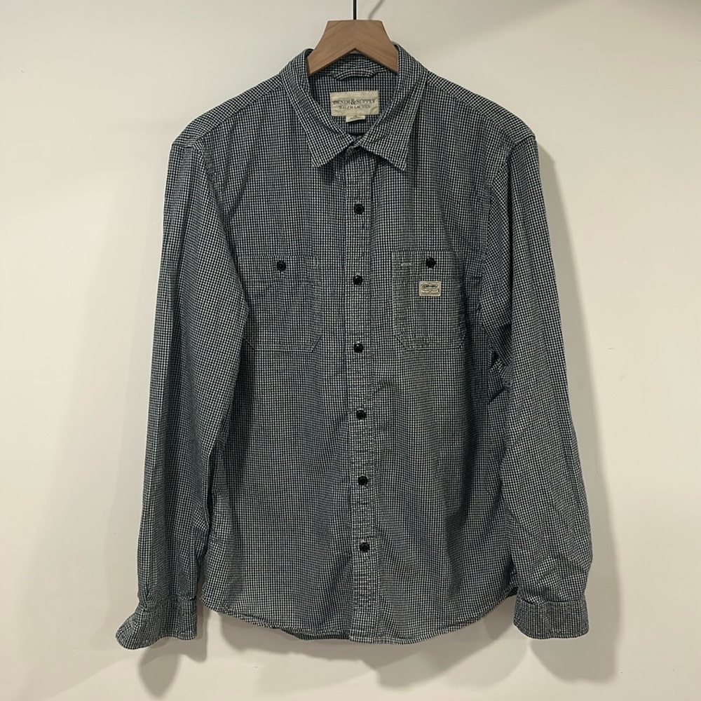 Ralph Lauren Denim & Supply Men's Large Navy and White Shirt